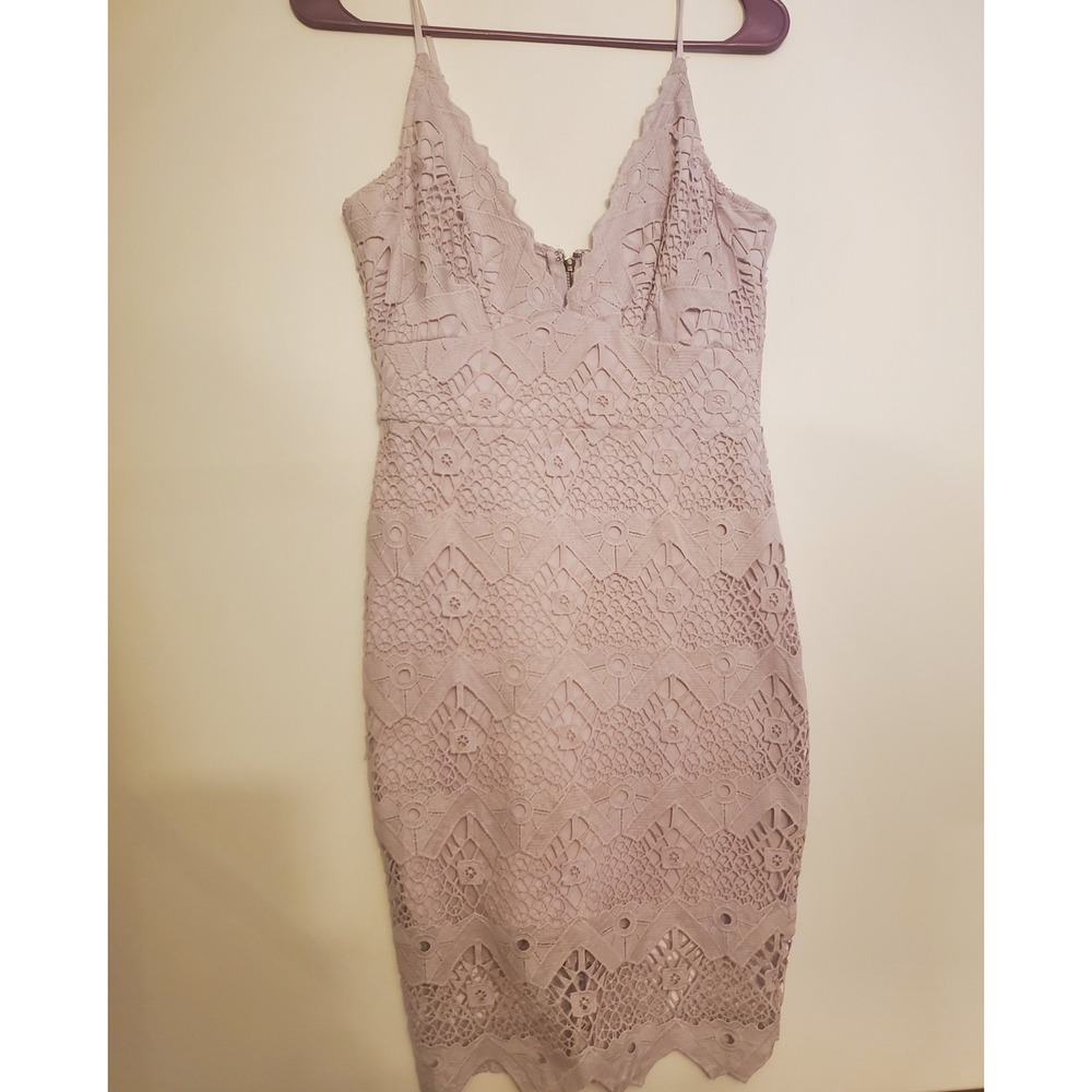 Lulus Sway Away‎ Lavender Crochet Lace Dress Womens Size Small